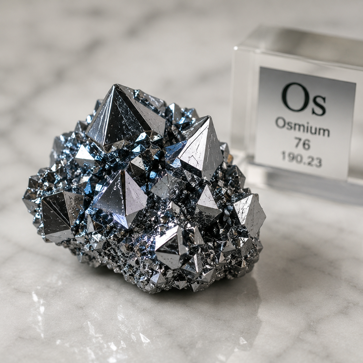 ein osmium kristall